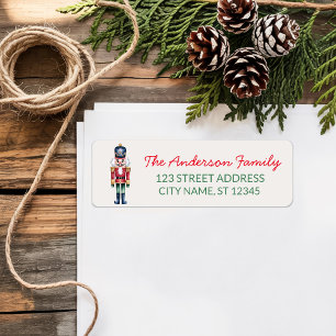 Trendy Merry Christmas Nutcracker Return Address