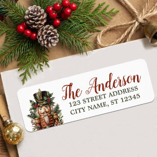 Trendy Merry Christmas Nutcracker Return Address  