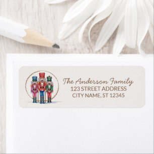 Trendy Merry Christmas Nutcracker Return Address  