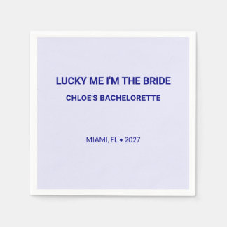 Trendy Midnight Navy Lucky Me Napkin
