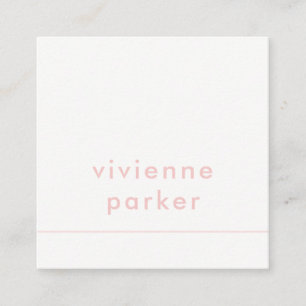 Trendy Millennial Pink   Social Media Networking Square Business Card