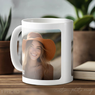 Trendy Minimal Photo Design with Year Coffee Mug