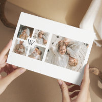 Trendy Minimalist Collage Fathers Photo Daddy Gift