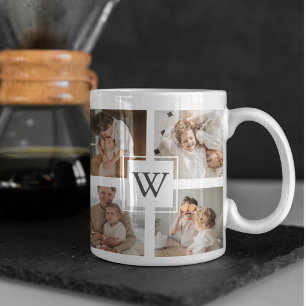 Trendy Minimalist Collage Fathers Photo Daddy Gift Coffee Mug