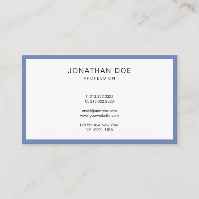 Trendy Minimalist Cool Smart Modern Design Luxury Business Card (Front)