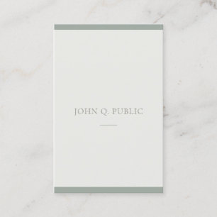Trendy Minimalist Design Green Template Modern Business Card