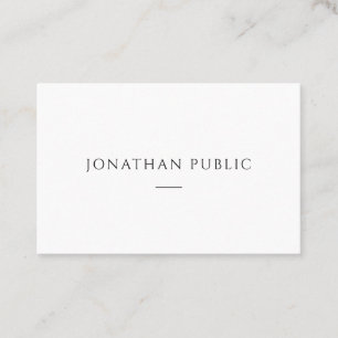 Trendy Minimalist Elegant Modern Simple Template Business Card