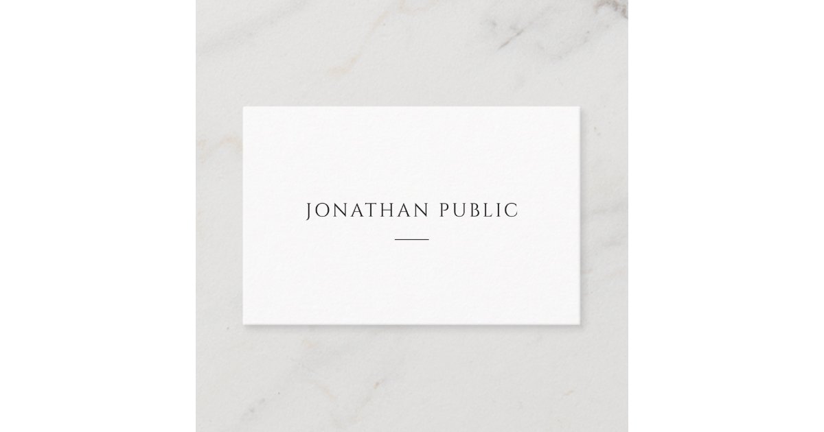 Trendy Minimalist Elegant Modern Simple Template Business Card | Zazzle