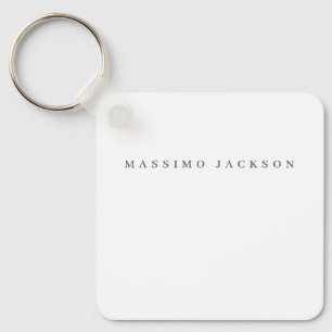 Trendy Minimalist Elegant Professional Serif Font Key Ring