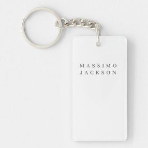 Trendy Minimalist Elegant Professional Serif Font Key Ring