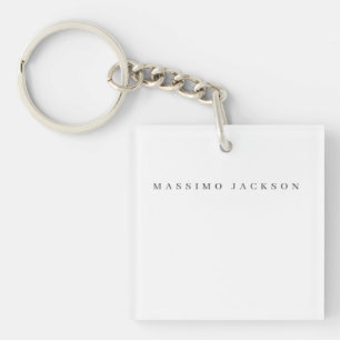 Trendy Minimalist Elegant Professional Serif Font Key Ring