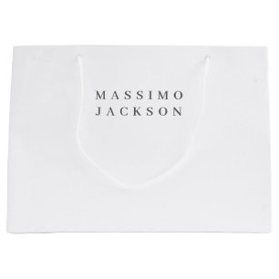 Trendy Minimalist Elegant Professional Serif Font Large Gift Bag