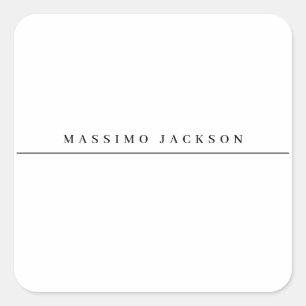 Trendy Minimalist Elegant Professional Serif Font Square Sticker