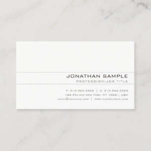 Trendy Minimalist Elegant Simple Professional Business Card
