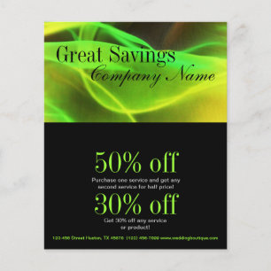 trendy minimalist girly lime green abstract flyer