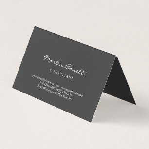 Trendy Minimalist Grey Colour Business Card