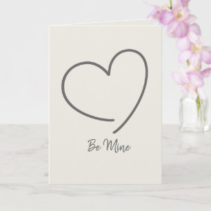 Trendy Minimalist Love Heart Modern Valentines Day Card