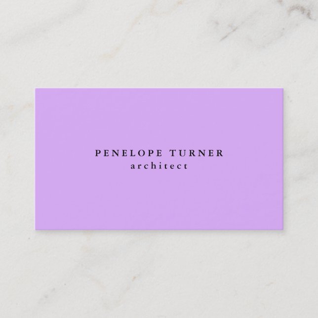 Trendy Minimalist Mauve Mallow Pink Professional Business Card (Front)