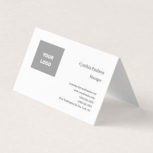 Trendy Minimalist Modern Add Your Logo Business Card