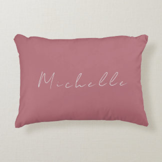 Trendy Minimalist Modern Handwritten Rose Gold Decorative Cushion