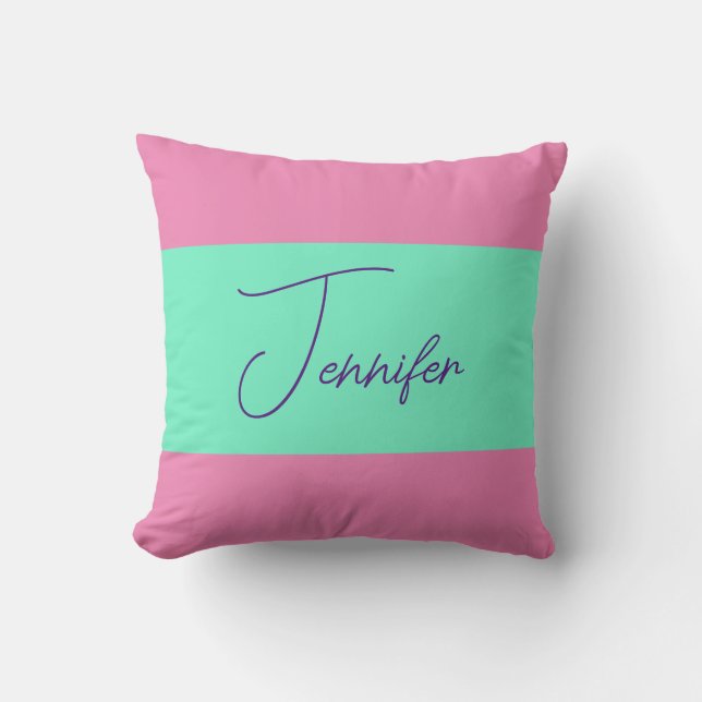 Trendy Minimalist Modern Plain Simple Pastel Colou Cushion (Front)