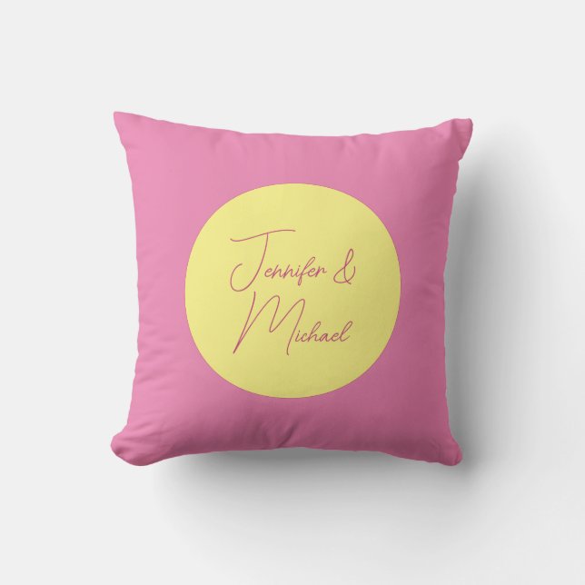 Trendy Minimalist Modern Plain Simple Pastel Colou Cushion (Front)