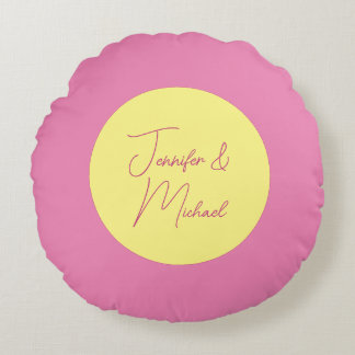 Trendy Minimalist Modern Plain Simple Pastel Colou Round Cushion