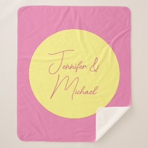 Trendy Minimalist Modern Plain Simple Pastel Colou Sherpa Blanket