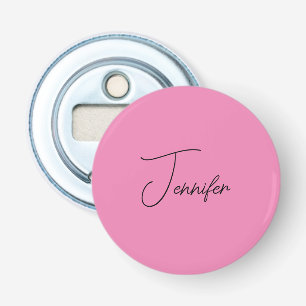 Trendy Minimalist Modern Plain Simple Pink Colour Bottle Opener