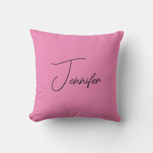 Trendy Minimalist Modern Plain Simple Pink Colour Cushion