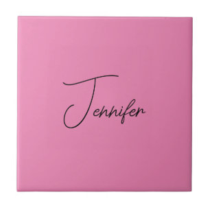 Trendy Minimalist Modern Plain Simple Pink Colour Tile