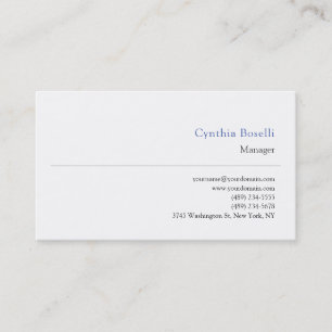 Trendy Minimalist Modern Plain Simple Template Business Card