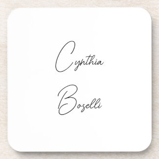 Trendy Minimalist Modern Plain Simple Template Coaster
