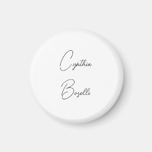 Trendy Minimalist Modern Plain Simple Template Magnet