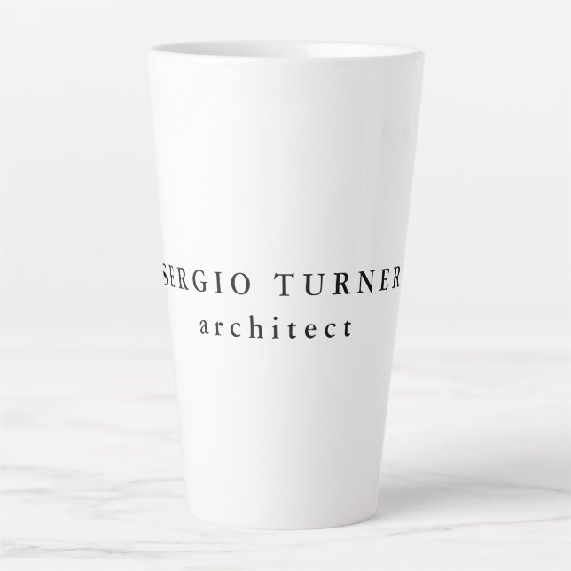 Trendy Minimalist Professional Latte Mug (Front)