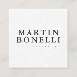 Trendy Minimalist Professional Luxury Thick Square Business Card