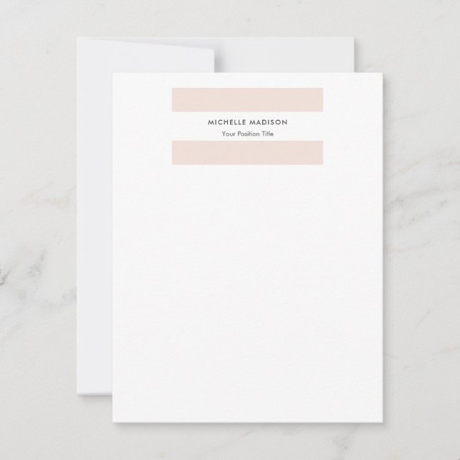 Trendy Minimalist Professional Plain Card (Front)