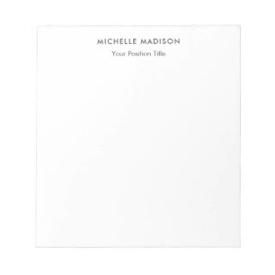 Trendy Minimalist Professional Plain Notepad