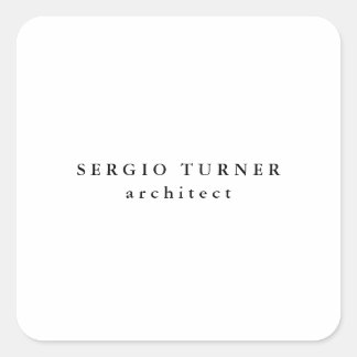 Trendy Minimalist Professional Square Sticker