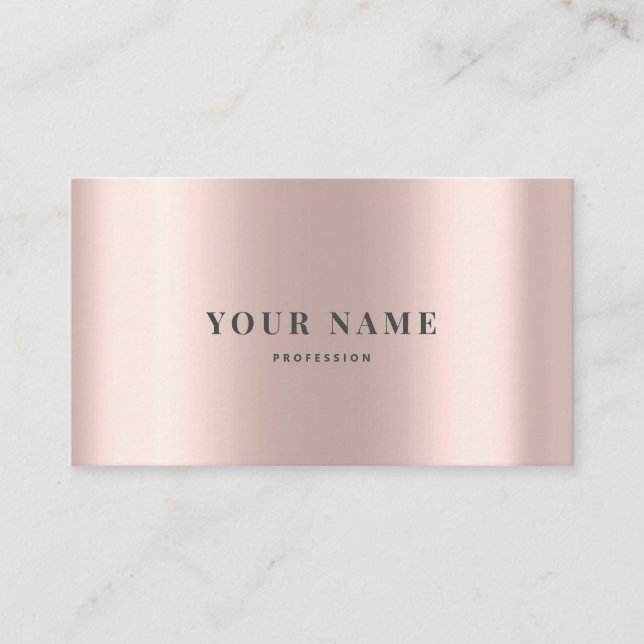 Trendy Minimalist Rose Gold Eyelash Lashes Business Card (Front)