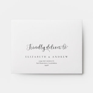 Trendy Minimalist RSVP Return Address Wedding Envelope