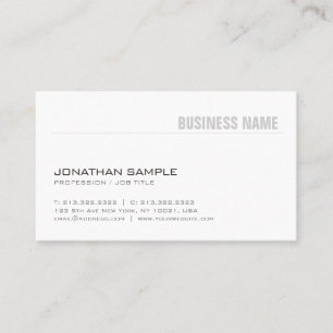 Trendy Minimalistic Elegant Plain Modern Design Business Card