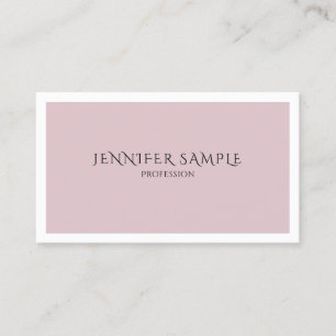 Trendy Minimalistic Modern Stylish Design Plain Business Card