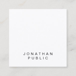 Trendy Minimalistic Template Professional Graphic Square Business Card
