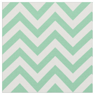 Trendy Mint Green Chevron Pattern Fabric