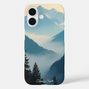 Trendy Misty Mountain Serenity   Nature View iPhone 16 Case