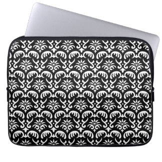Trendy & Mod Black Damask Laptop Sleeve