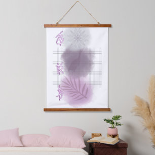 Trendy modern Abstract floral Hanging Tapestry