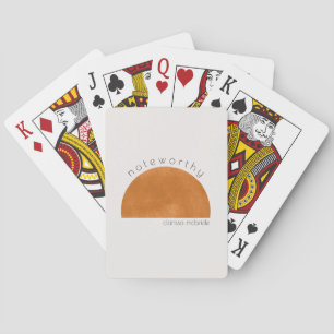 Trendy Modern Abstract Sun  Playing Cards