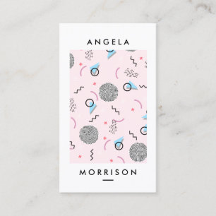 Trendy Modern Artist Designer Pink Business Card